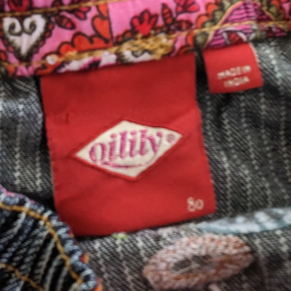 Oilily Angel Face Peek A Boo Denim Skirt